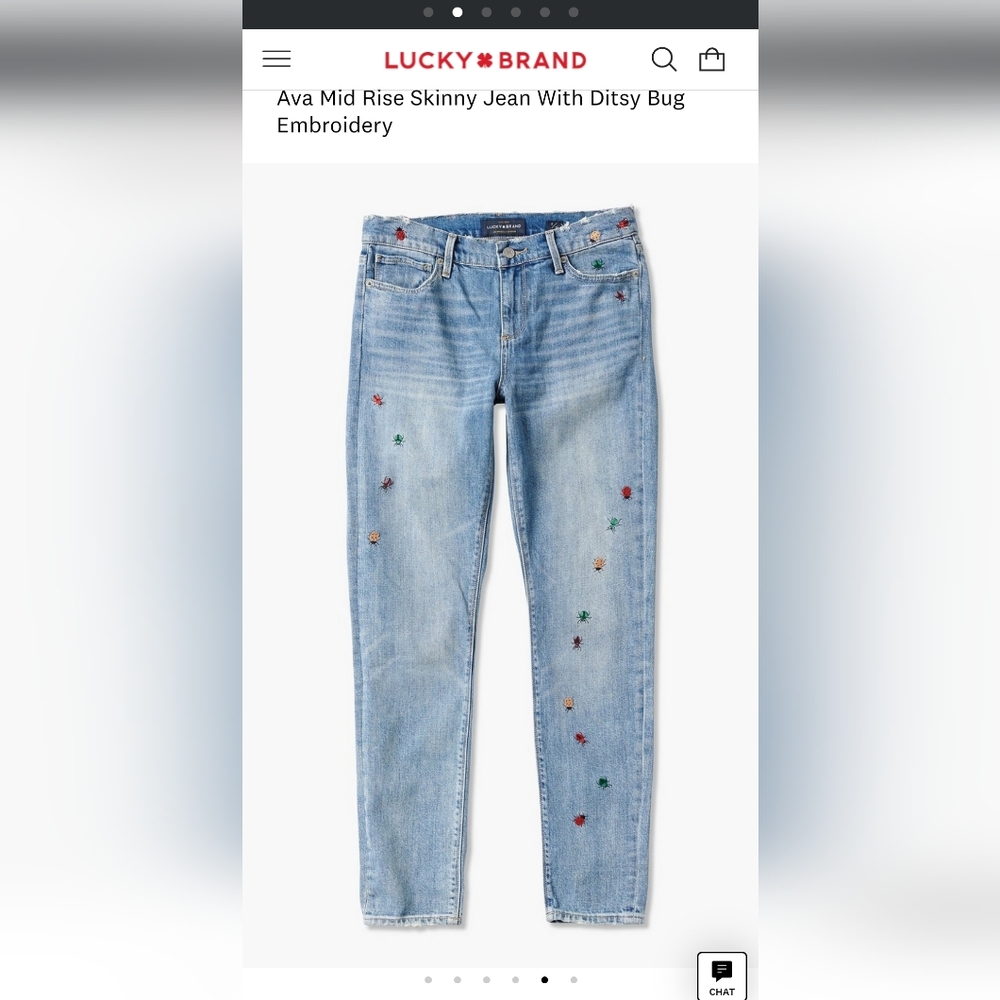 Lucky Brand Cute Embroidered Jeans